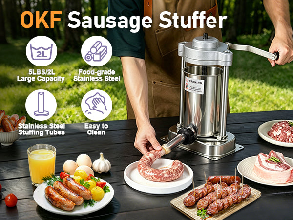 Stainless Steel Manual Sausage Stuffer