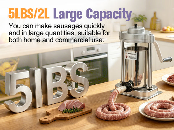Stainless Steel Manual Sausage Stuffer