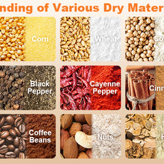 Commercial Grain Mill Grinder for Dry Materials (110V / 220V)