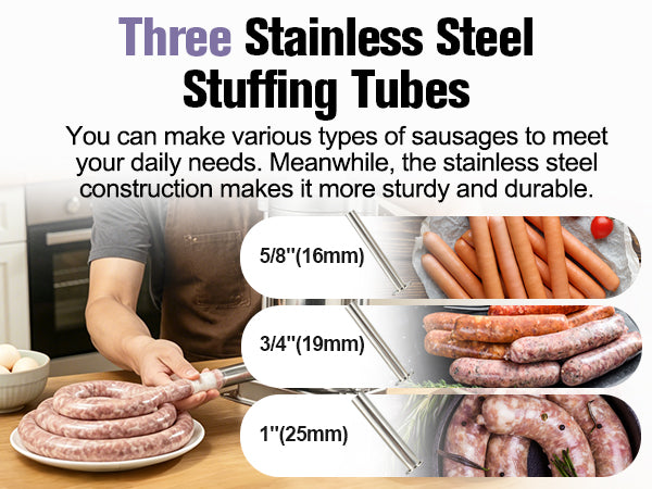 Stainless Steel Manual Sausage Stuffer