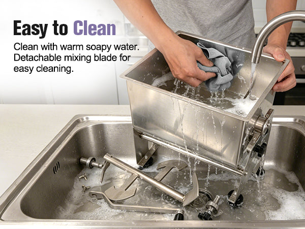 Stainless Steel Hand Crank Meat Mixer