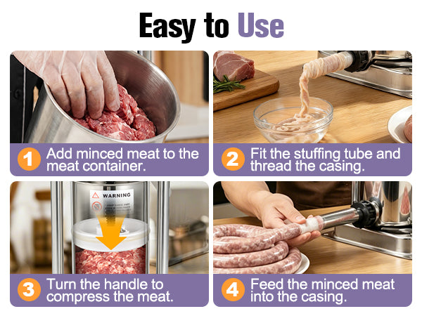 Stainless Steel Manual Sausage Stuffer