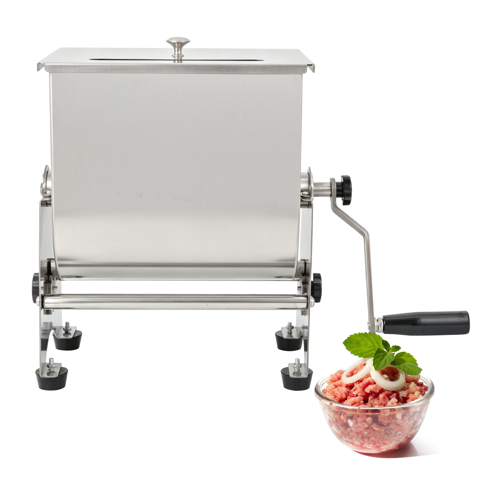 Stainless Steel Hand Crank Meat Mixer