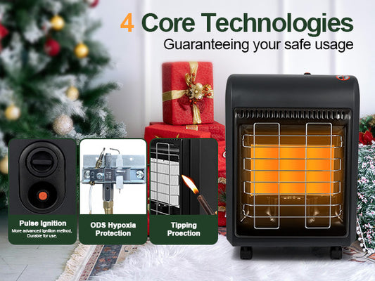 OKF Propane Heater Indoor and Outdoor, 3 Modes Propane Patio Heater with ODS & Tip-over Protection