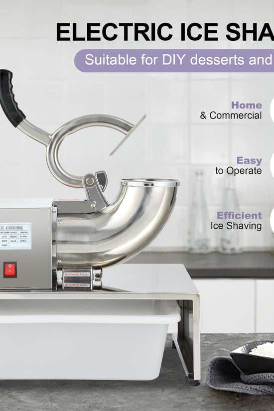 OKF Commercial Snow Cone Machine - 661LB/H Commercial Shaved Ice Machine, Ice Crusher Shaved Ice Machine Fluffy