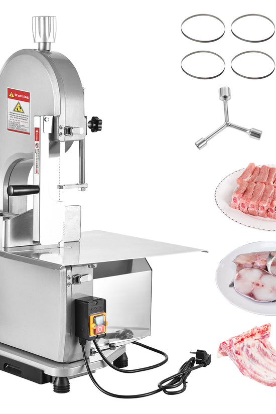 1500W Electric Bone Saw Machine, 304 Stainless Steel Commercial Frozen Meat Saw,  Waterproof Motor