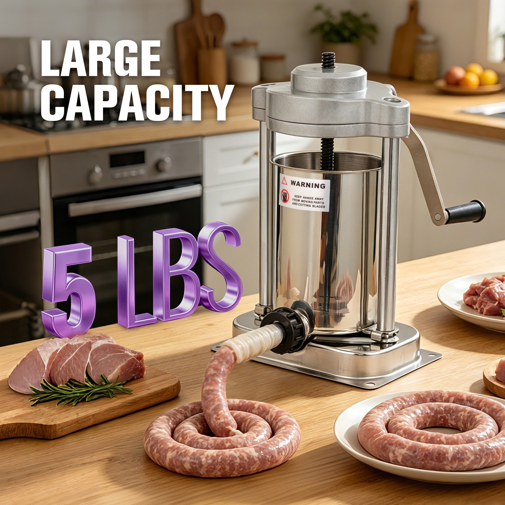 Stainless Steel Manual Sausage Stuffer