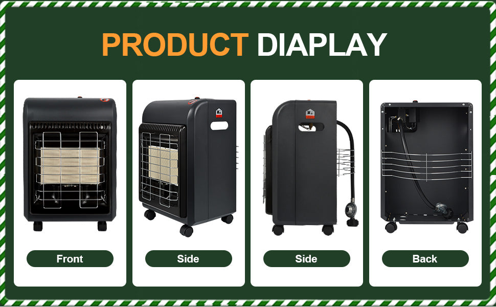 OKF Propane Heater Indoor and Outdoor, 3 Modes Propane Patio Heater with ODS & Tip-over Protection