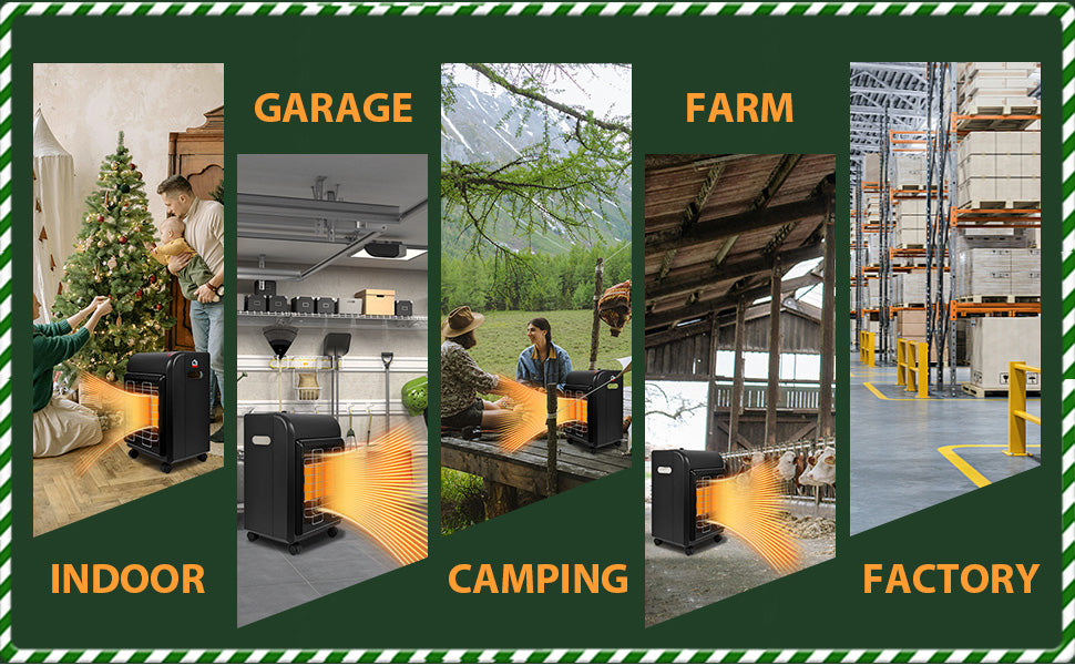 OKF Propane Heater Indoor and Outdoor, 3 Modes Propane Patio Heater with ODS & Tip-over Protection