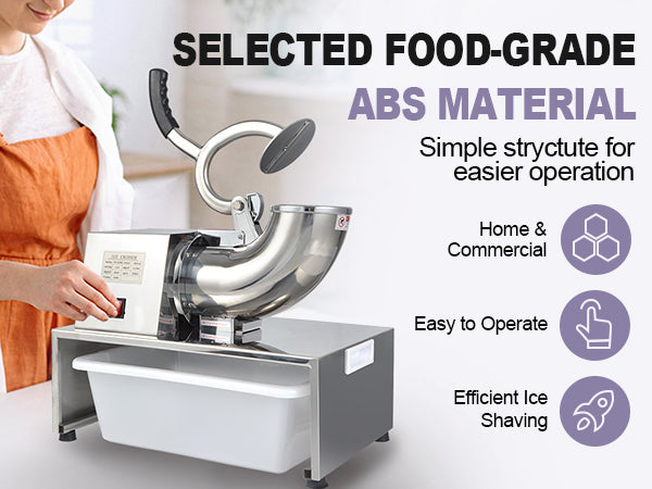 OKF Commercial Snow Cone Machine - 661LB/H Commercial Shaved Ice Machine, Ice Crusher Shaved Ice Machine Fluffy