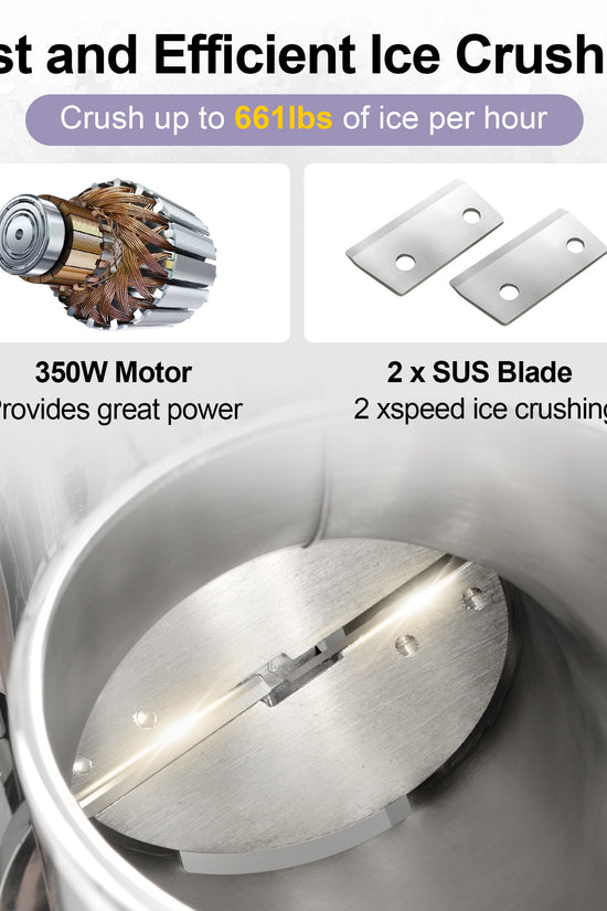 OKF Commercial Snow Cone Machine - 661LB/H Commercial Shaved Ice Machine, Ice Crusher Shaved Ice Machine Fluffy