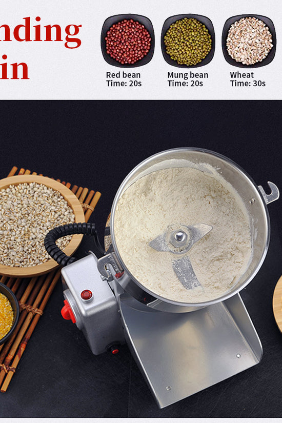 2800W 110V High-Speed Electric Grain Mill Grinder, Grain Mill for Home and Commercial Use