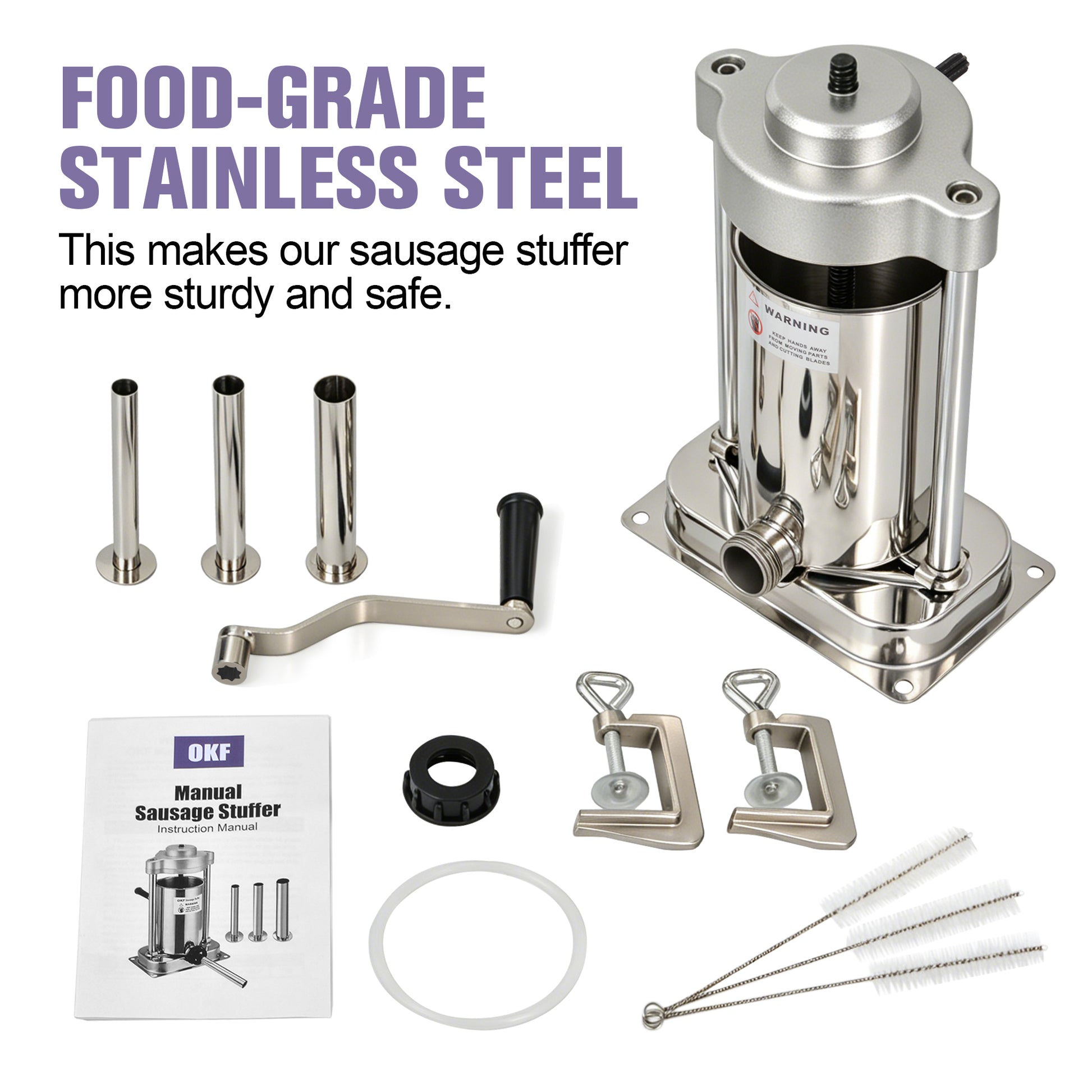 Stainless Steel Manual Sausage Stuffer