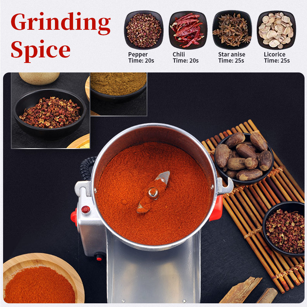 2800W 110V High-Speed Electric Grain Mill Grinder, Grain Mill for Home and Commercial Use