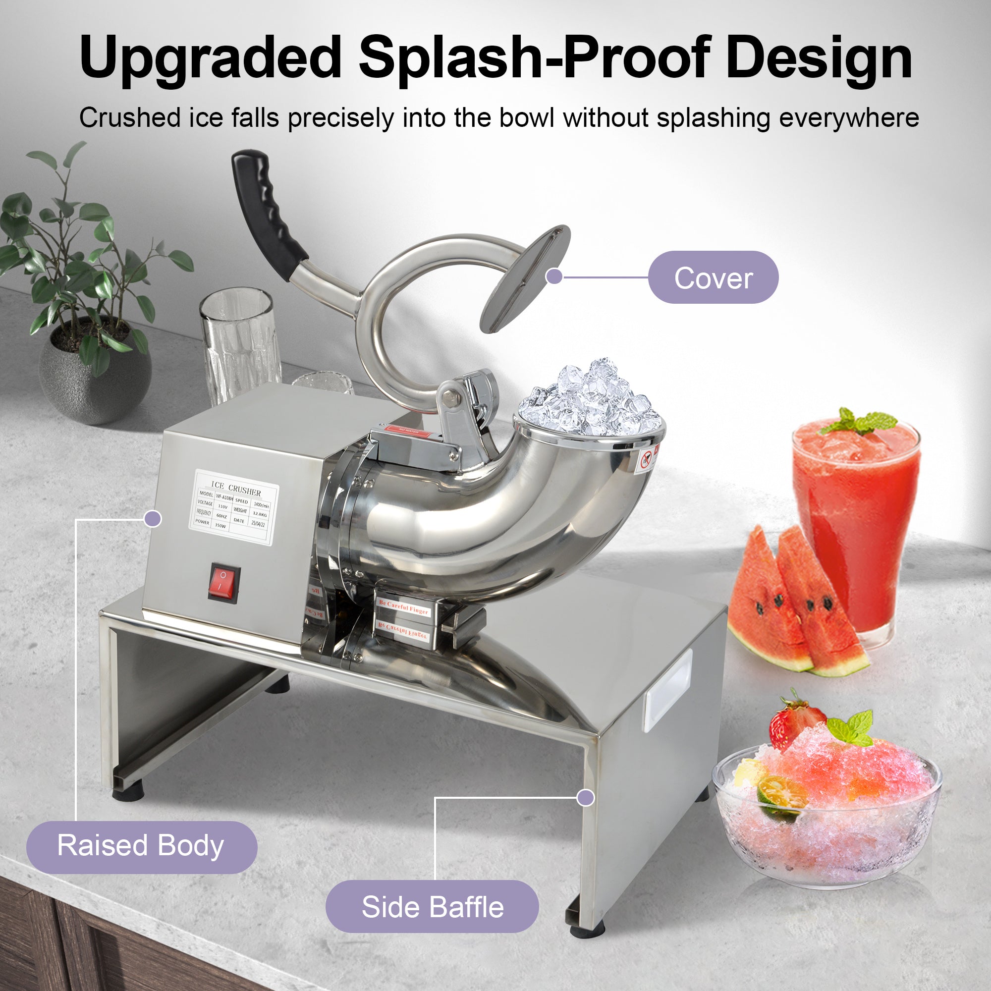 Drawer-style Ice Crusher