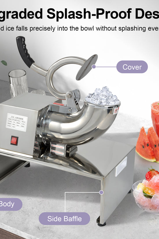 OKF Commercial Snow Cone Machine - 661LB/H Commercial Shaved Ice Machine, Ice Crusher Shaved Ice Machine Fluffy