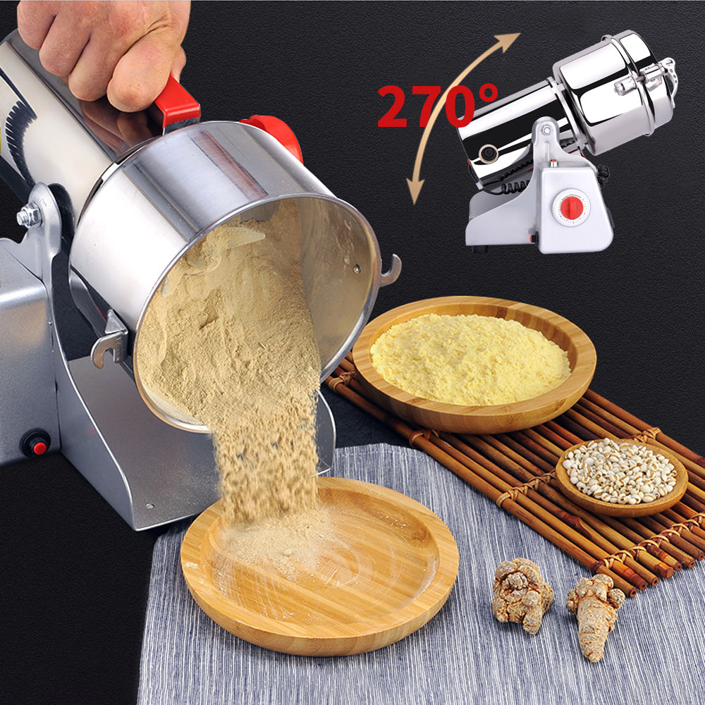 2800W 110V High-Speed Electric Grain Mill Grinder, Grain Mill for Home and Commercial Use