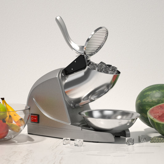 OKF Ice Shaver Prevent Splash Snow Cone Machine, Electric 3 Blades Shaved Ice Machine, 380W Ice Shaver Machine, 286lbs/hr Snow Cone Maker, Ice Crushers for Home Use and Commercial Ice Crusher