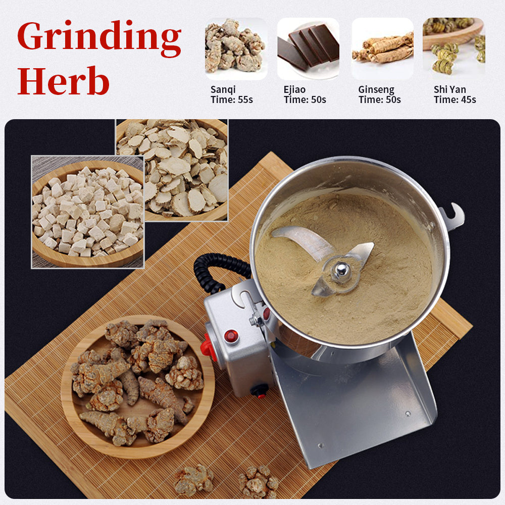 2800W 110V High-Speed Electric Grain Mill Grinder, Grain Mill for Home and Commercial Use