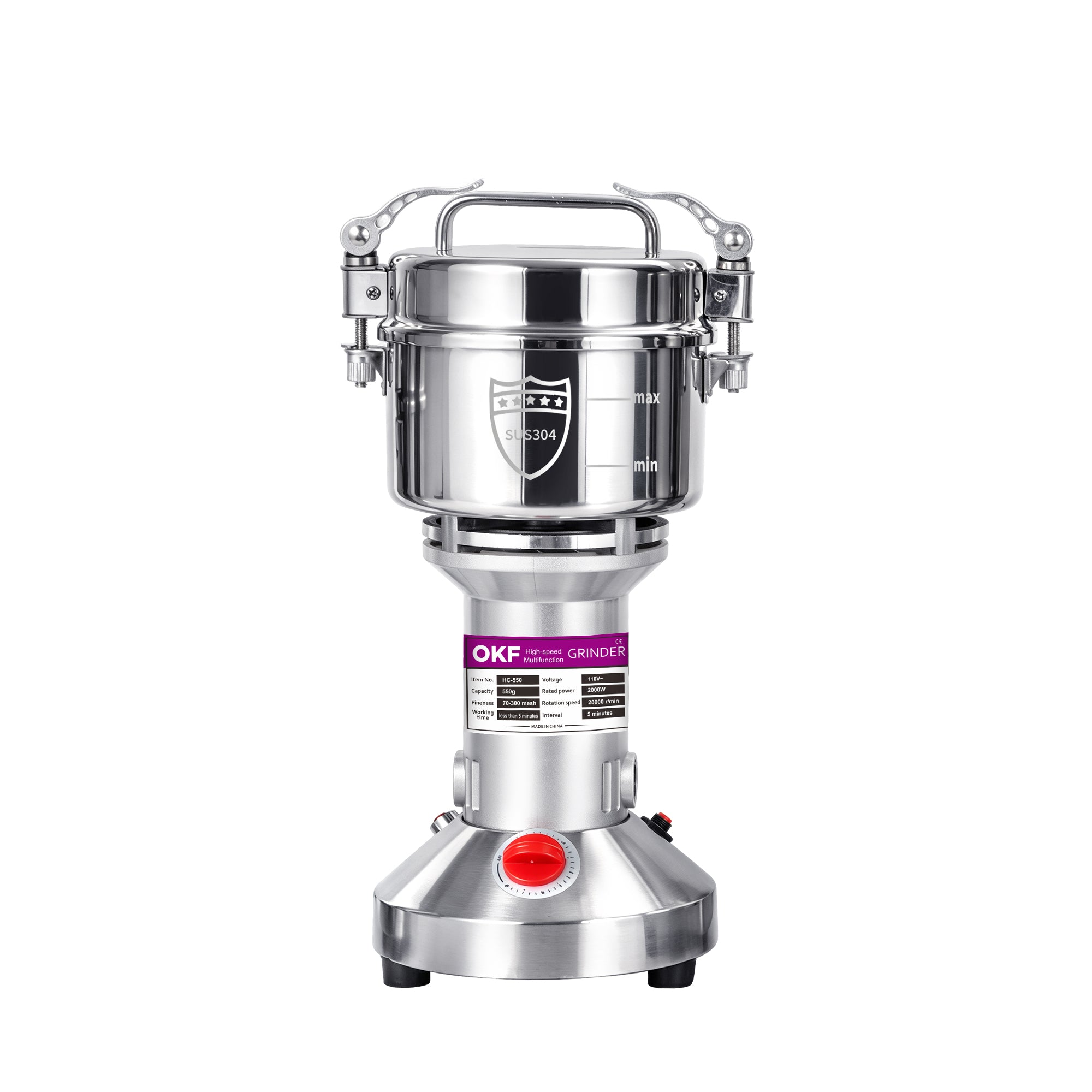 550g Upright Grain Mill Grinder