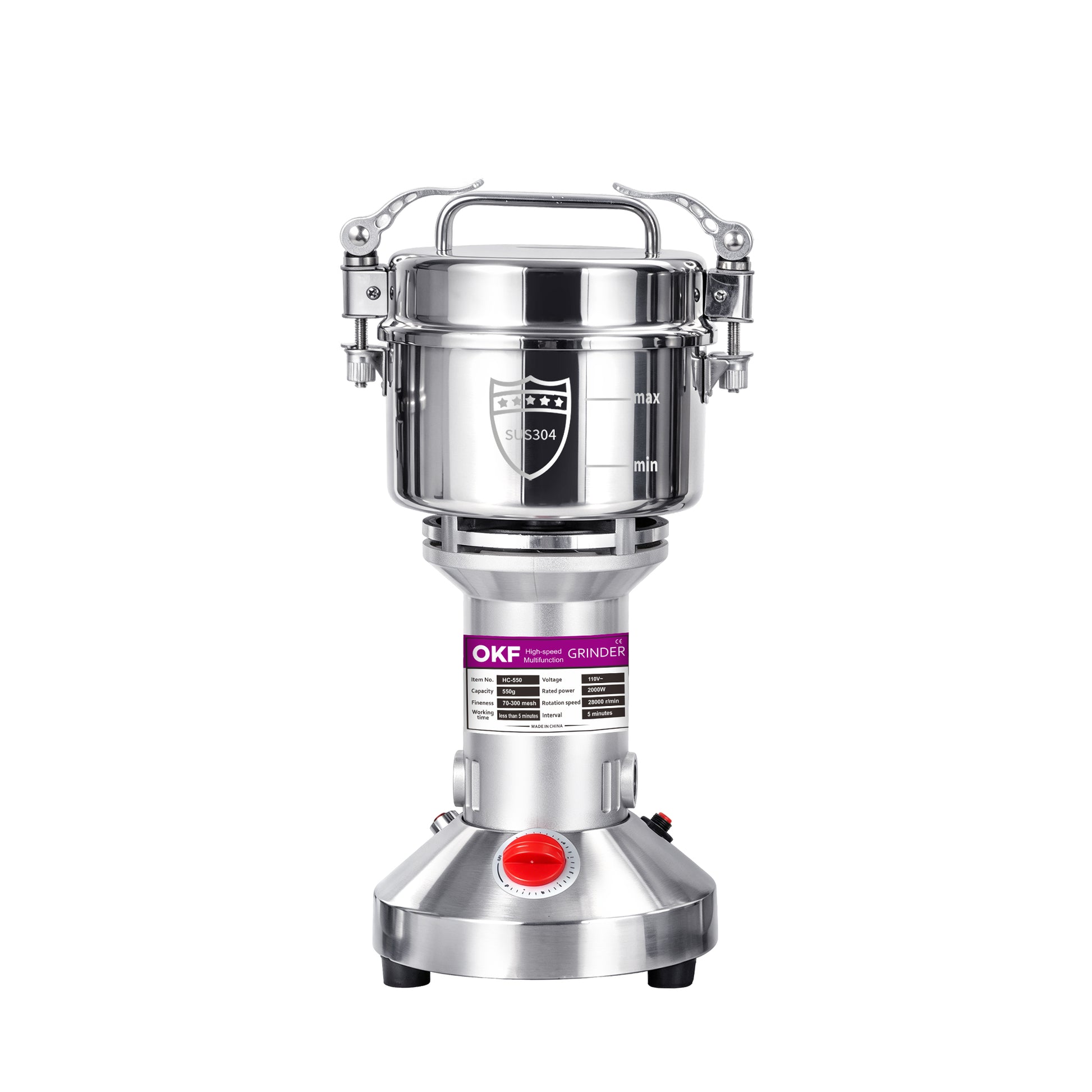 550g Upright Grain Mill Grinder