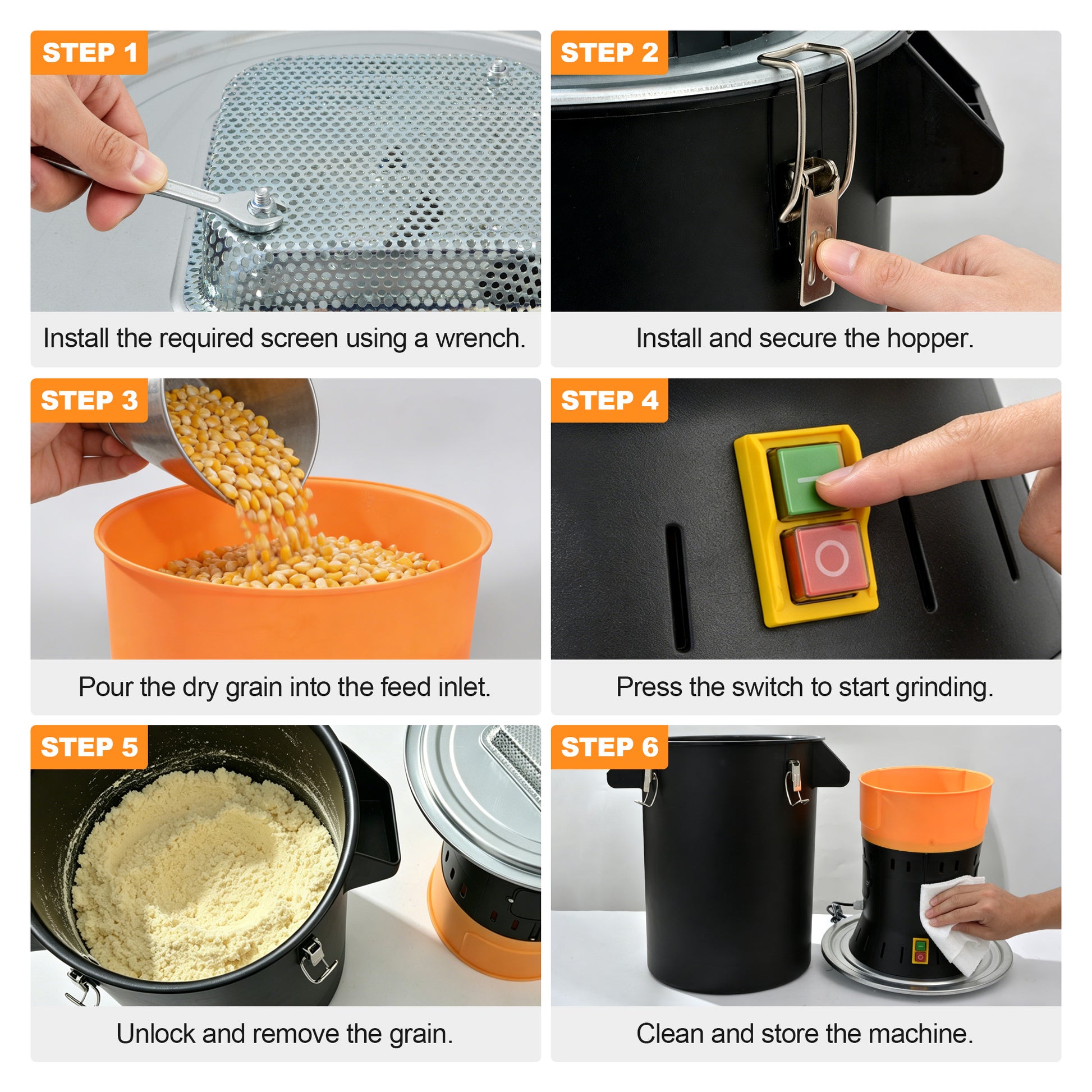60L Multipurpose Electric Grain Mill Grinder