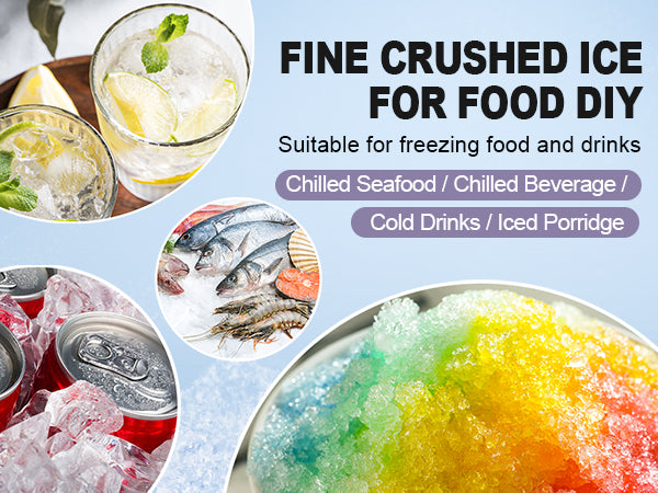 OKF Commercial Snow Cone Machine - 661LB/H Commercial Shaved Ice Machine, Ice Crusher Shaved Ice Machine Fluffy