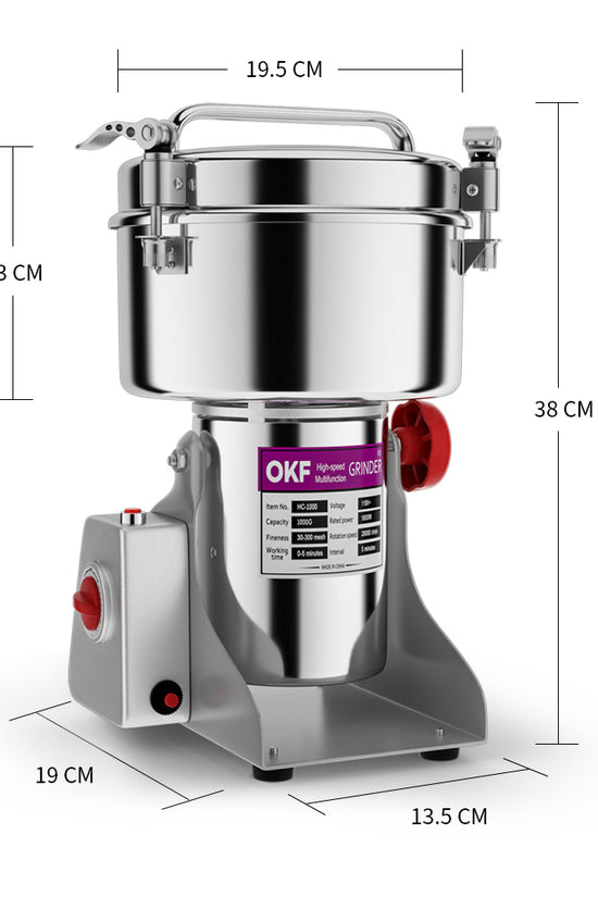 2800W 110V High-Speed Electric Grain Mill Grinder, Grain Mill for Home and Commercial Use