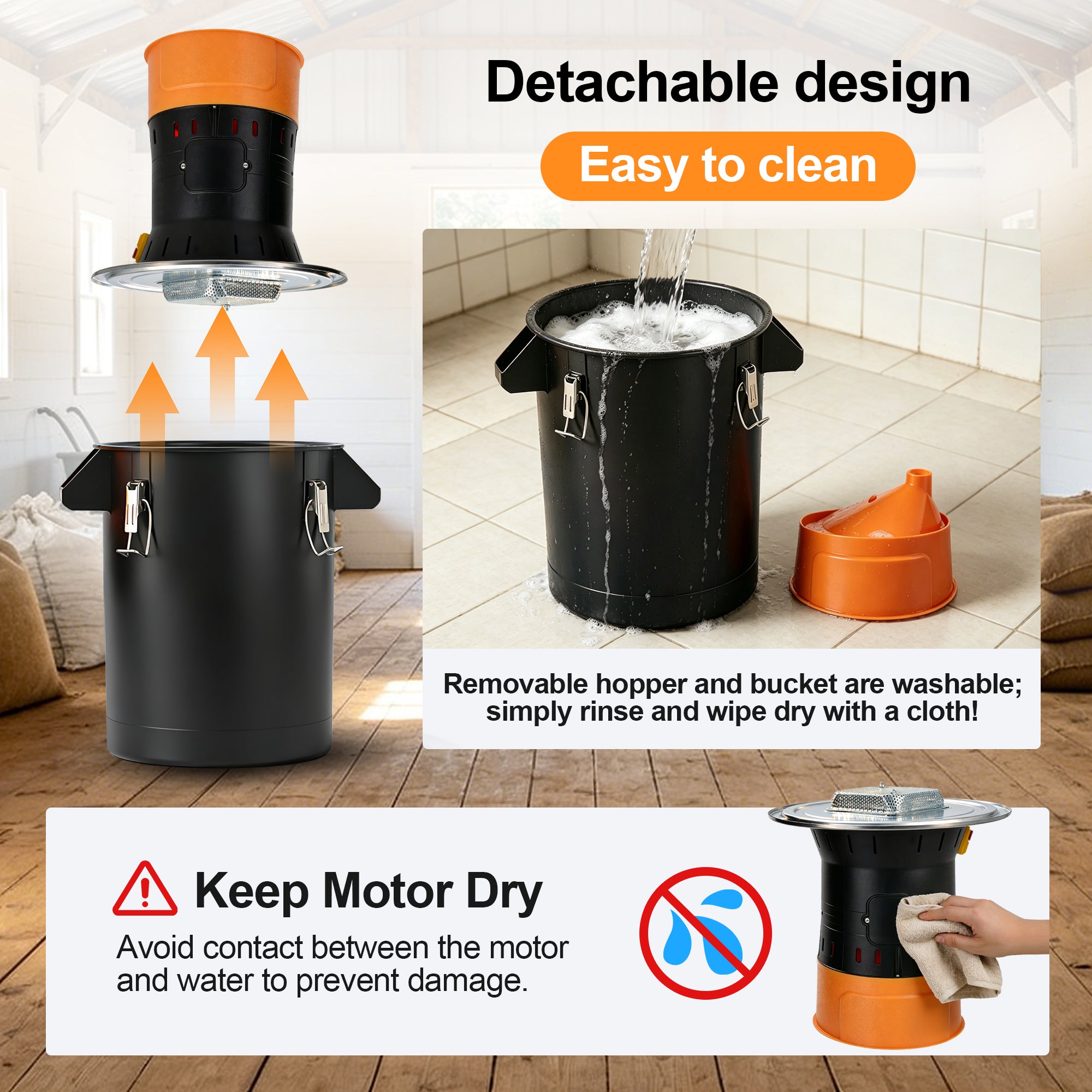 60L Multipurpose Electric Grain Mill Grinder