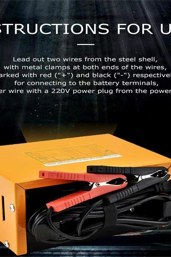 PZP 12v Battery Charger, Adjustable Metal 10 Amp Portable Automatic Smart Trickle Charging Battery Maintainer