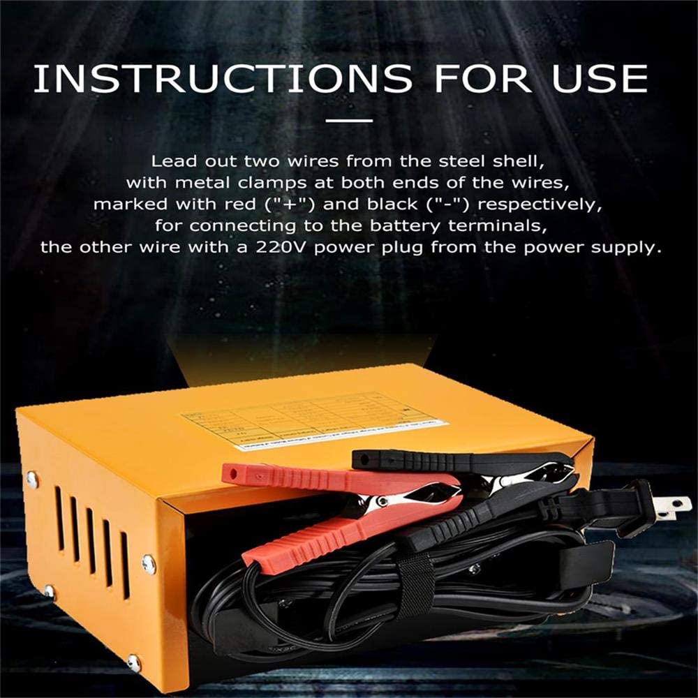 PZP 12v Battery Charger, Adjustable Metal 10 Amp Portable Automatic Smart Trickle Charging Battery Maintainer
