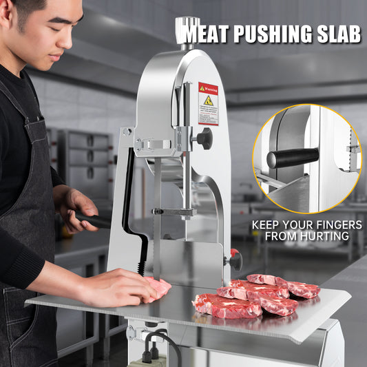 1500W Electric Bone Saw Machine, 304 Stainless Steel Commercial Frozen Meat Saw,  Waterproof Motor