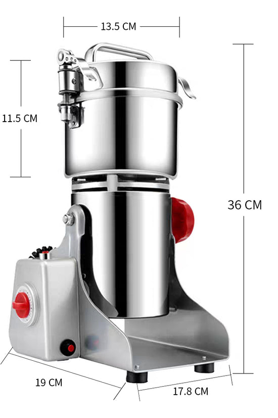 2800W 110V High-Speed Electric Grain Mill Grinder, Grain Mill for Home and Commercial Use