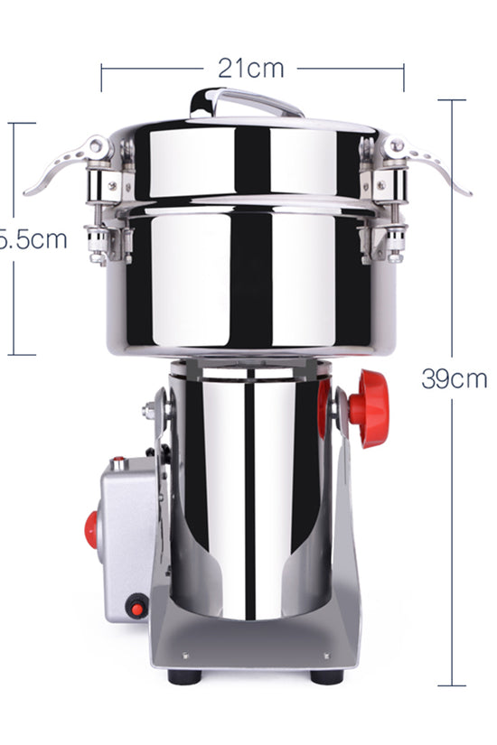 2800W 110V High-Speed Electric Grain Mill Grinder, Grain Mill for Home and Commercial Use