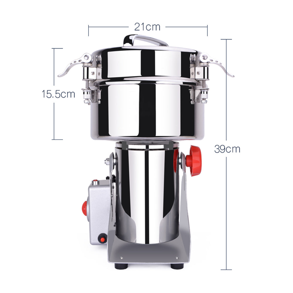 2800W 110V High-Speed Electric Grain Mill Grinder, Grain Mill for Home and Commercial Use