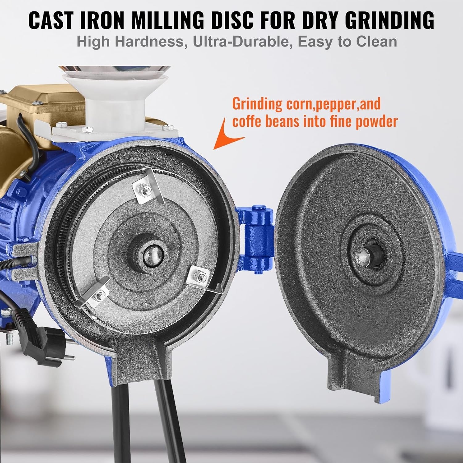High-Leg Grain Mill Grinder for Dry materials (110V / 220V)