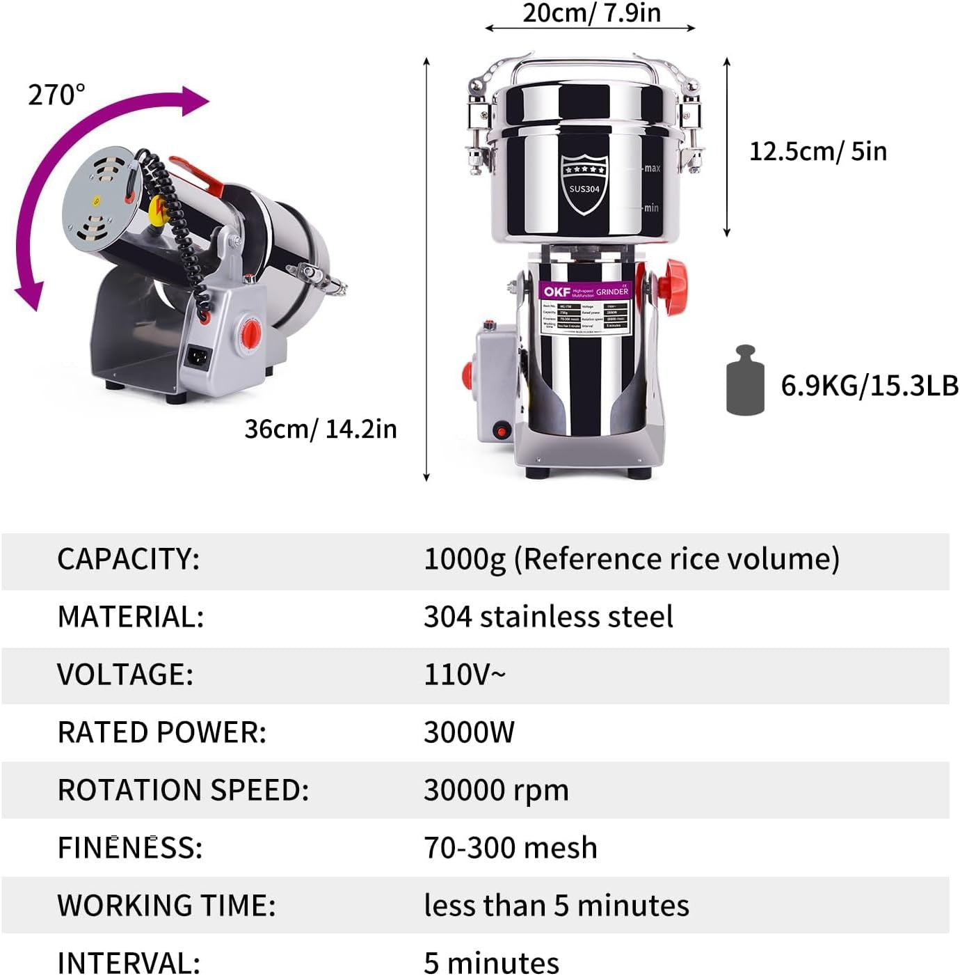 Swing-type Grain Grinder