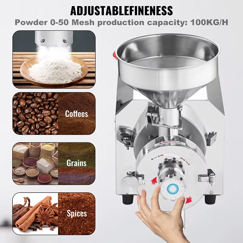 Commercial Grain Mill Grinder for Dry Materials (110V / 220V)