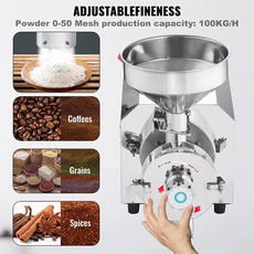 Commercial Grain Mill Grinder for Dry Materials (110V / 220V)