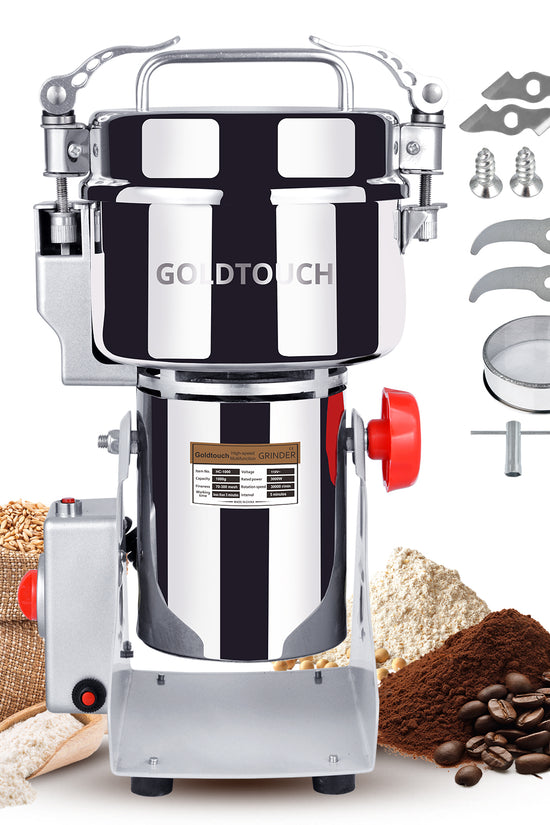 2800W 110V High-Speed Electric Grain Mill Grinder, Grain Mill for Home and Commercial Use