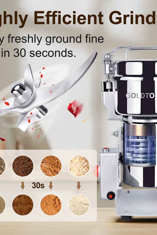 2800W 110V High-Speed Electric Grain Mill Grinder, Grain Mill for Home and Commercial Use